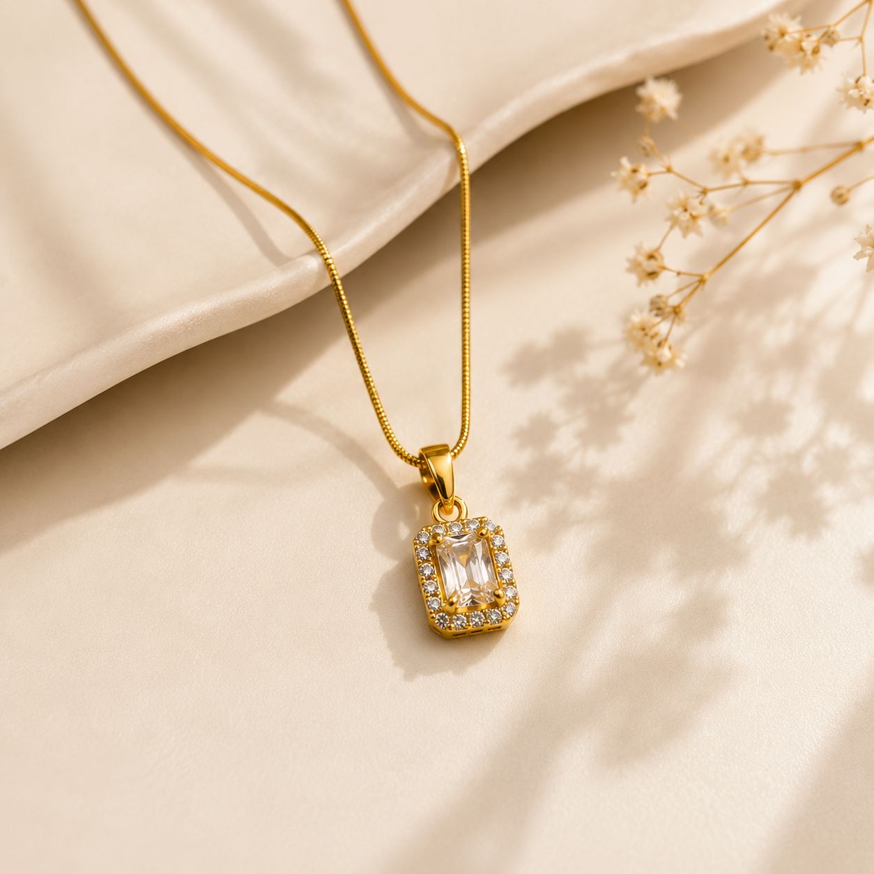 Gold Crystal Pendant Necklace for Women | Luxury Jewelry by Glitz